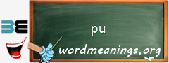 WordMeaning blackboard for pu